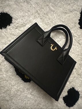 TRUE RELIGION Top-Handle Bag with Gold Accent